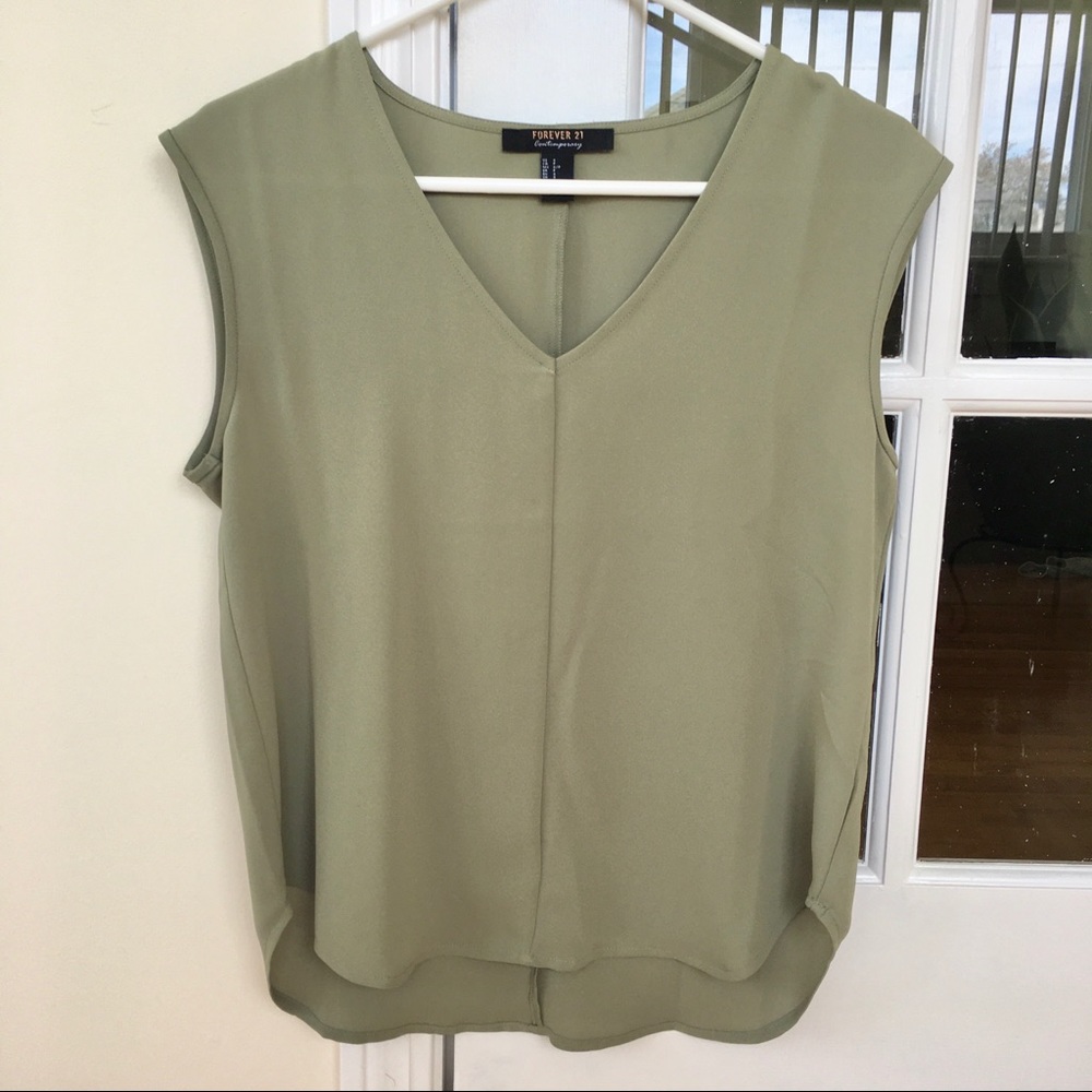 Forever 21 Sage Green Top